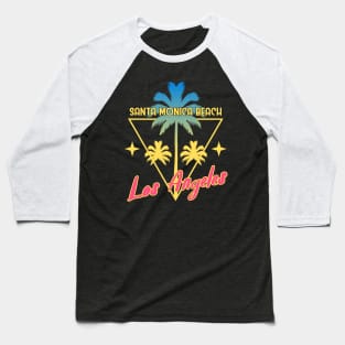 Santa Monica Beach - Los Angeles Baseball T-Shirt